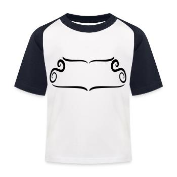 Cadre d’ornement décoratif artistique - T-shirt baseball Enfant - blanc/marine - Devant