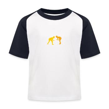 WRESTLING nothing else matters - Kinder Baseball T-Shirt - Weiß/Navy - Vorne