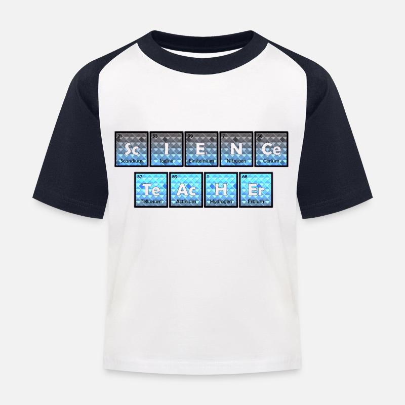 Science Science Scientist Physics Lab DNA - Kids' Baseball T-Shirt - white/navy