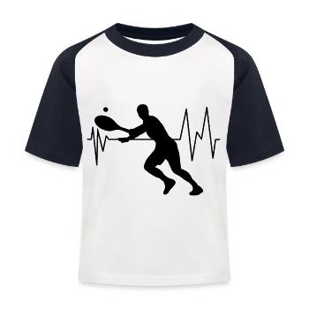 Joueur de tennis - T-shirt baseball Enfant - blanc/marine - Devant