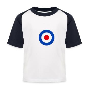 Mod - Maglietta da baseball per bambini - bianco/navy - Fronte