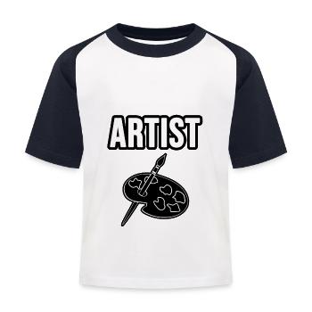 artist. artist - Kids' Baseball T-Shirt - white/navy - Front