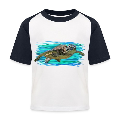 Schildkröte - Kinder Baseball T-Shirt