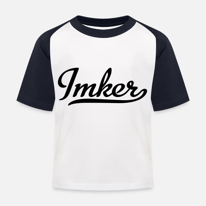 Imker - Kinder Baseball T-Shirt - Weiß/Navy