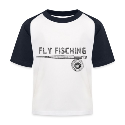 Angel fly fishing - Kinder Baseball T-Shirt