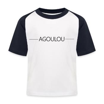 AGOULOU - Kids' Baseball T-Shirt - white/navy - Front