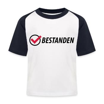bestanden__f2 - Kinderen baseball T-shirt - wit/navy - Voor