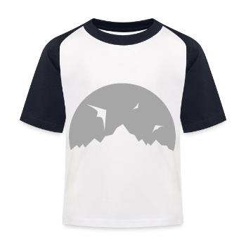 Cerf-volant - T-shirt baseball Enfant - blanc/marine - Devant