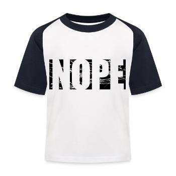 Scratch Nope Logo - T-shirt baseball Enfant - blanc/marine - Devant