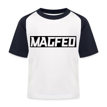 Magfed - T-shirt baseball Enfant - blanc/marine - Devant