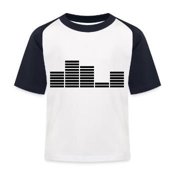 Music Bar Equalizer - T-shirt baseball Enfant - blanc/marine - Devant
