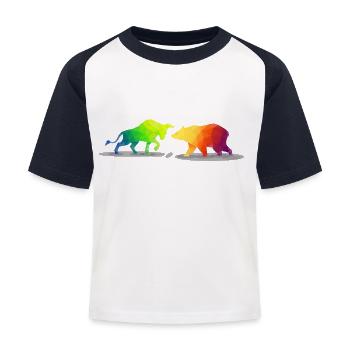 Bullish Vs. Bearish - T-shirt baseball Enfant - blanc/marine - Devant