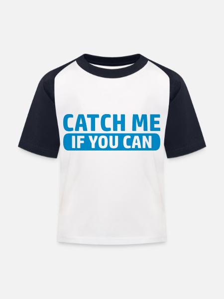 Logo Catch Spiel - Kinder Baseball T-Shirt - Weiß/Navy