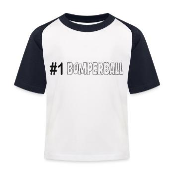 bumperball bubble ball sport - Kinder Baseball T-Shirt - Weiß/Navy - Vorne