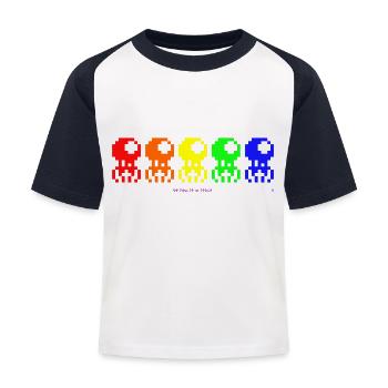 Spoulpe Invaders - T-shirt baseball Enfant - blanc/marine - Devant