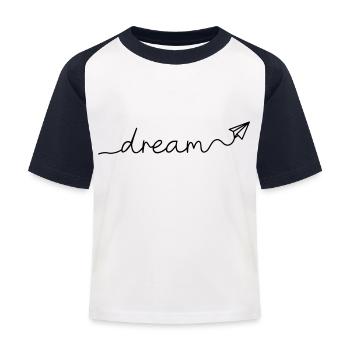 TRAUM - Kinder Baseball T-Shirt - Weiß/Navy - Vorne