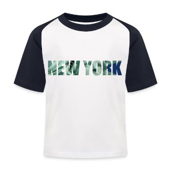 NEW YORK - T-shirt baseball Enfant - blanc/marine - Devant