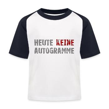 Il n'y a pas d'autographes - T-shirt baseball Enfant - blanc/marine - Devant