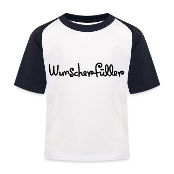 wish fulfillers - Kids' Baseball T-Shirt - white/navy - Front