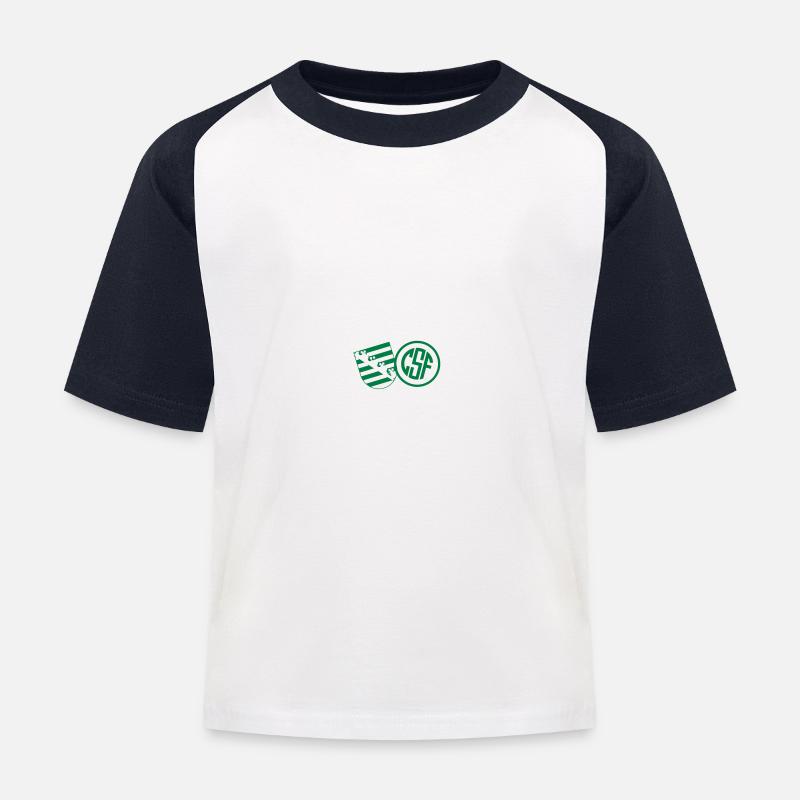 Nu guggemada - Kinder Baseball T-Shirt - Weiß/Navy