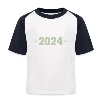 2024 - Kids' Baseball T-Shirt - white/navy - Front
