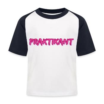 Poste Stagiaire - T-shirt baseball Enfant - blanc/marine - Devant