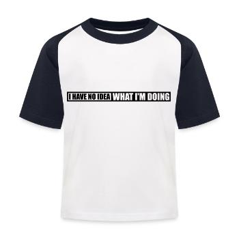 Aucune idée - T-shirt baseball Enfant - blanc/marine - Devant