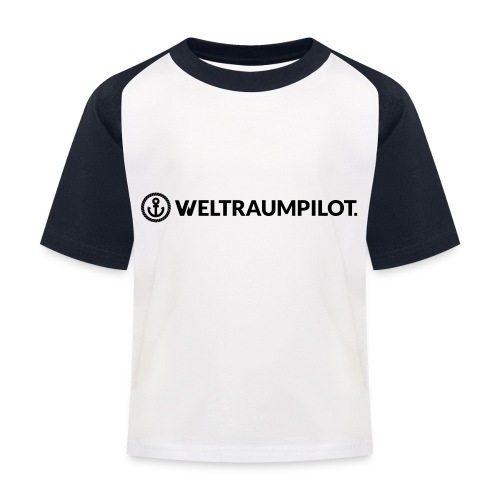 weltraumpilotquer - Kinder Baseball T-Shirt