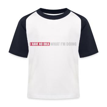 Aucune idée - T-shirt baseball Enfant - blanc/marine - Devant