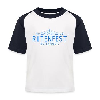Ravensburg Rutenfest Ravensburger Schussental - Kinder Baseball T-Shirt - Weiß/Navy - Vorne