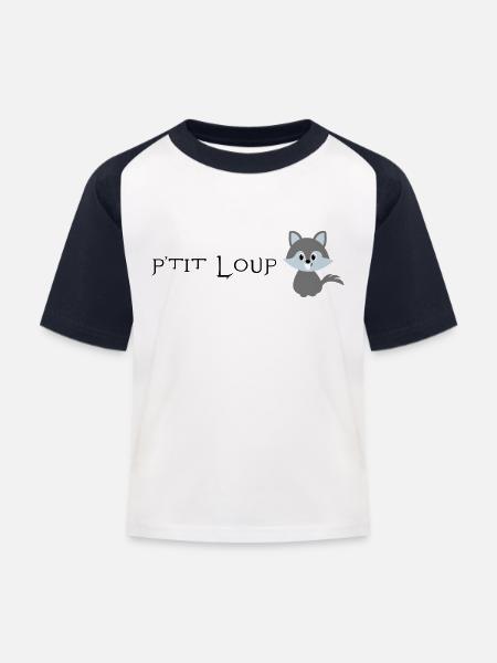 P'tit Loup - T-shirt baseball Enfant - blanc/marine
