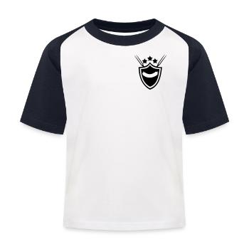 Saucisse grillée - T-shirt baseball Enfant - blanc/marine - Devant