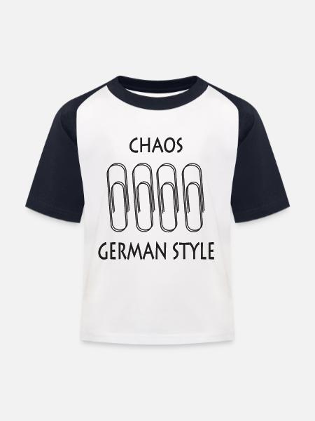 Büro Humor - Kinder Baseball T-Shirt - Weiß/Navy