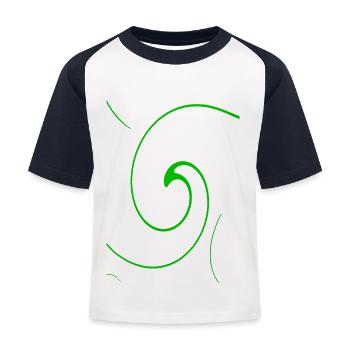 Neon Spiral - Kids' Baseball T-Shirt - white/navy - Front