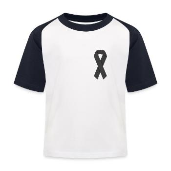 Black bow - Kids' Baseball T-Shirt - white/navy - Front