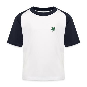 Lucky clover - Kids' Baseball T-Shirt - white/navy - Front