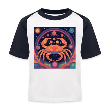 Cancer Cancers Cadeau du zodiaque - T-shirt baseball Enfant - blanc/marine - Devant