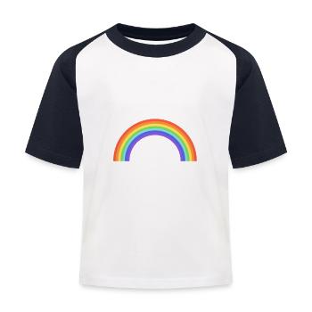 Regnbue - Baseball-T-skjorte for barn - hvit/marine - Foran
