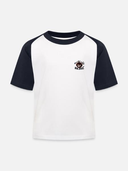 Die wilden Kerle Logo klein - Kinder Baseball T-Shirt - Weiß/Navy