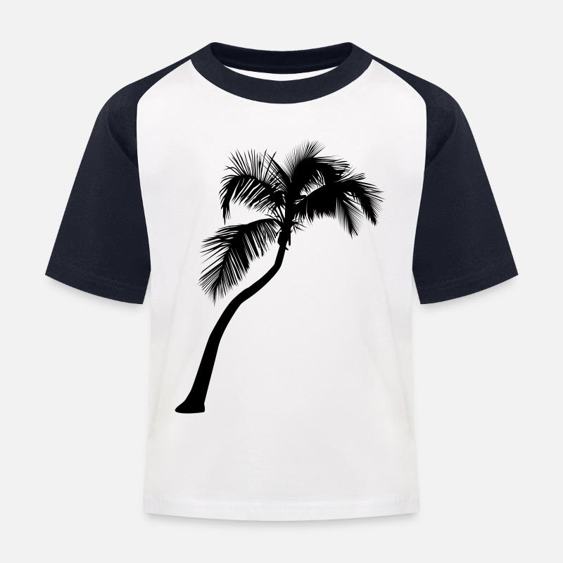 Palmier - T-shirt baseball Enfant - blanc/marine