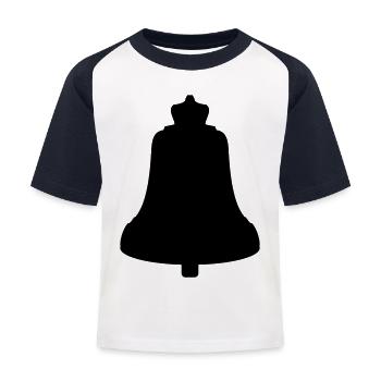 Kirchen Glocke - Kinder Baseball T-Shirt - Weiß/Navy - Vorne