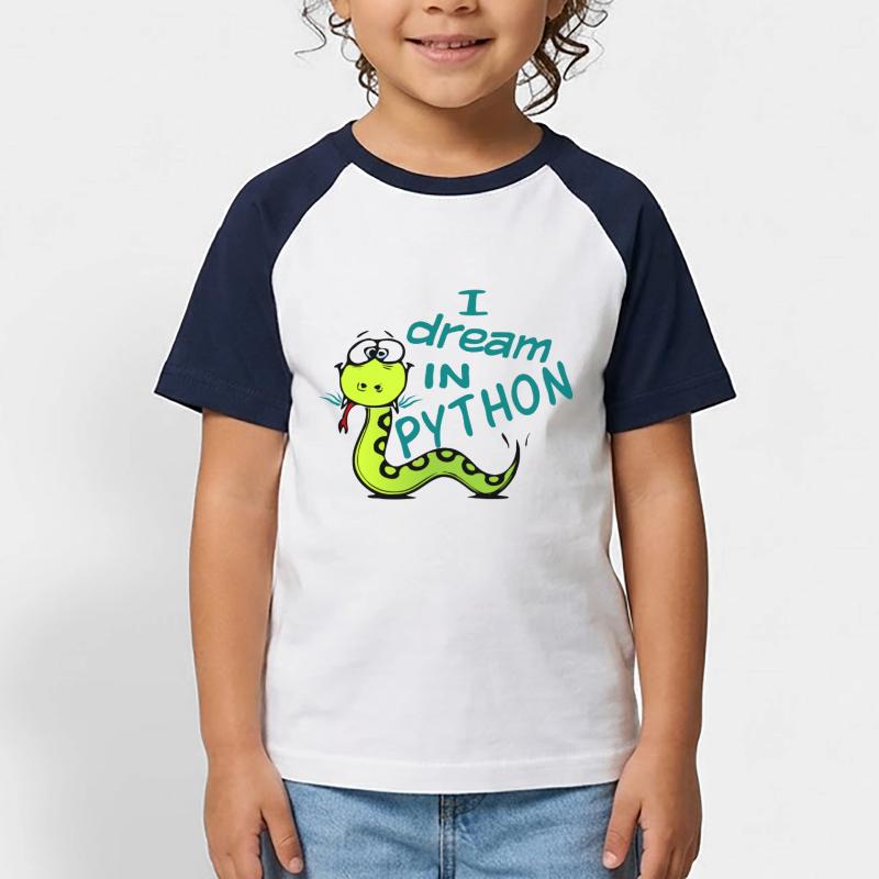 Programmeur Python T-shirt baseball Enfant