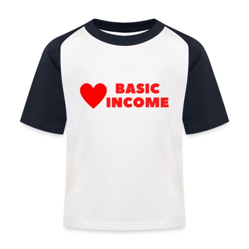 basic income red trans - Kinderen baseball T-shirt