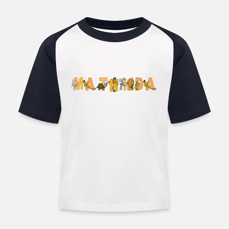 Mathilda - Kinder Baseball T-Shirt - Weiß/Navy