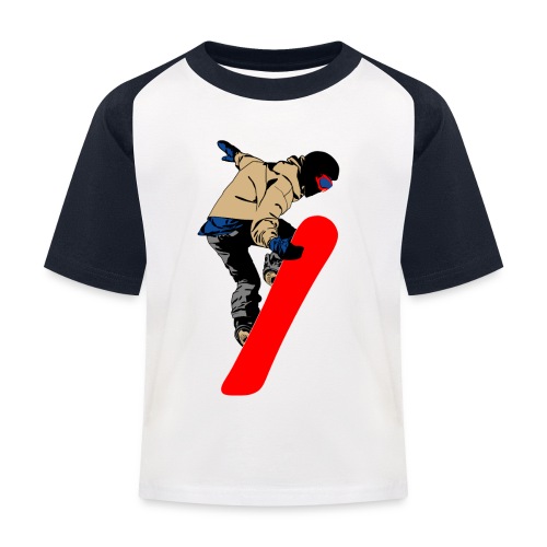 Snowboarder - Kinder Baseball T-Shirt