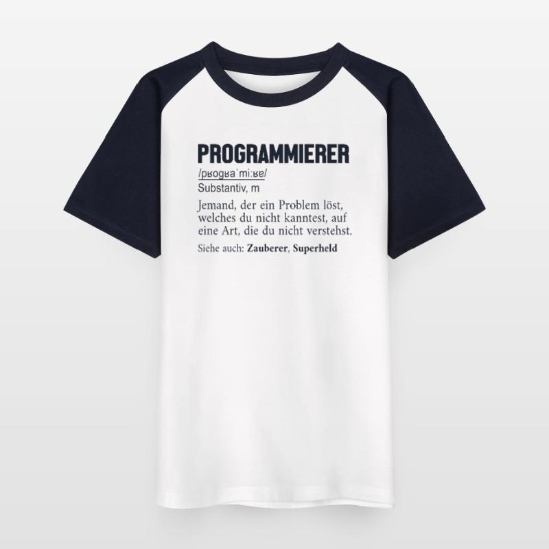 Programmierer Definition Developer Coder Kinder Baseball T-Shirt
