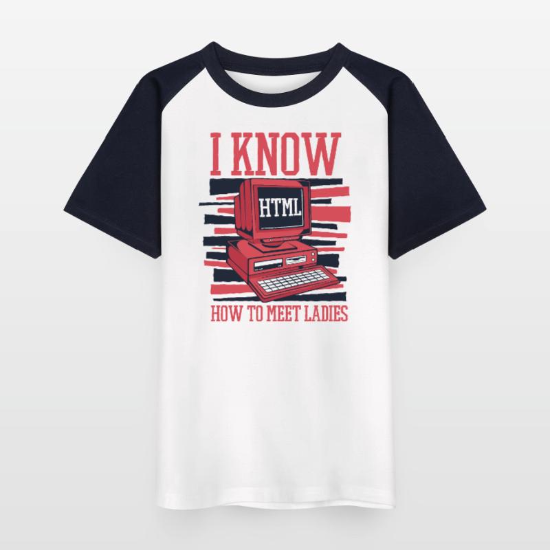 Je sais chaud pour rencontrer des dames Developer Coder T-shirt baseball Enfant