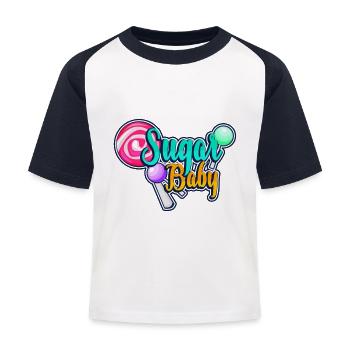 Sugar baby - Kids' Baseball T-Shirt - white/navy - Front