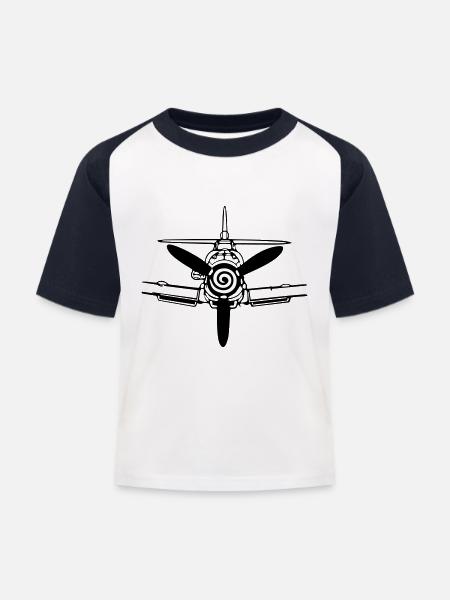 ME 109 - Kinder Baseball T-Shirt - Weiß/Navy