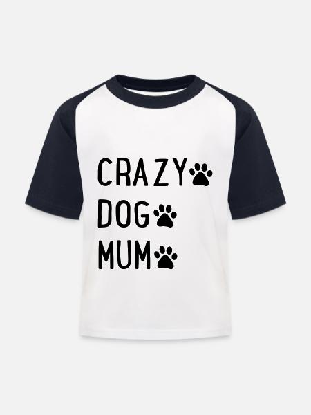 Hunde Mama - Kinder Baseball T-Shirt - Weiß/Navy